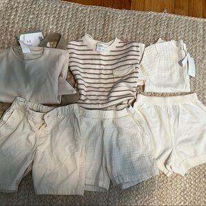 Zara Kids Matching Set - Cream and Beige